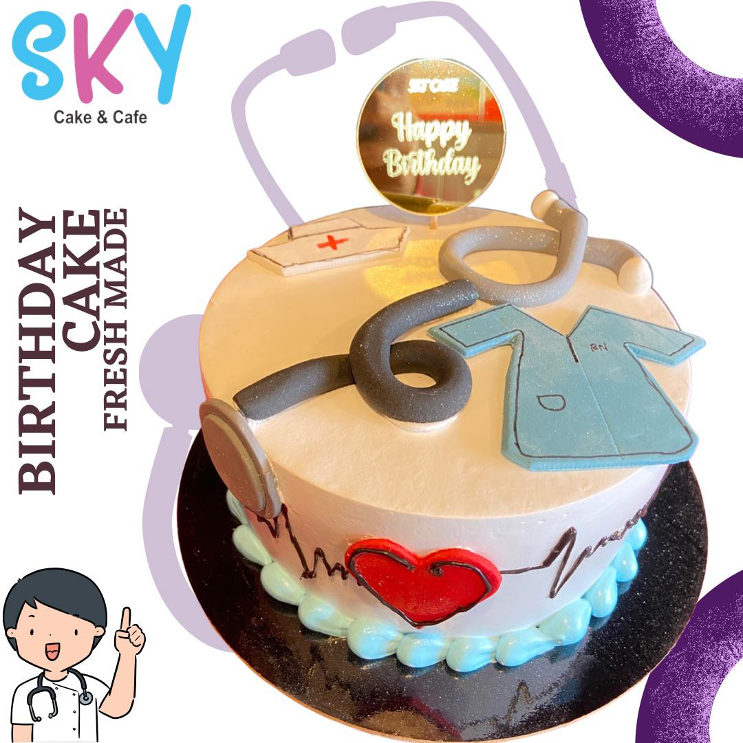 Order Doctors Day Theme Cake Online, Price Rs.895 | FlowerAura